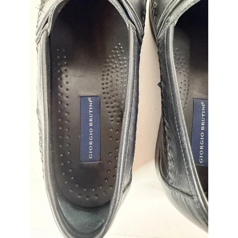 Giorgio Brutini Milan Men's Loafer Shoes Size 11 Black Leather Tassel Kilti